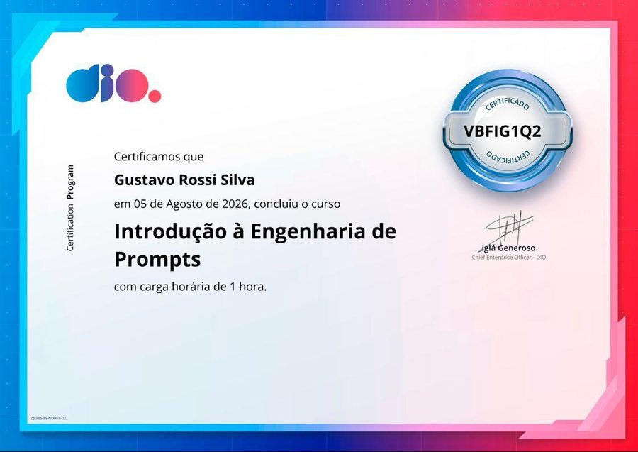 Certificado Introdução à Engenharia de Prompts