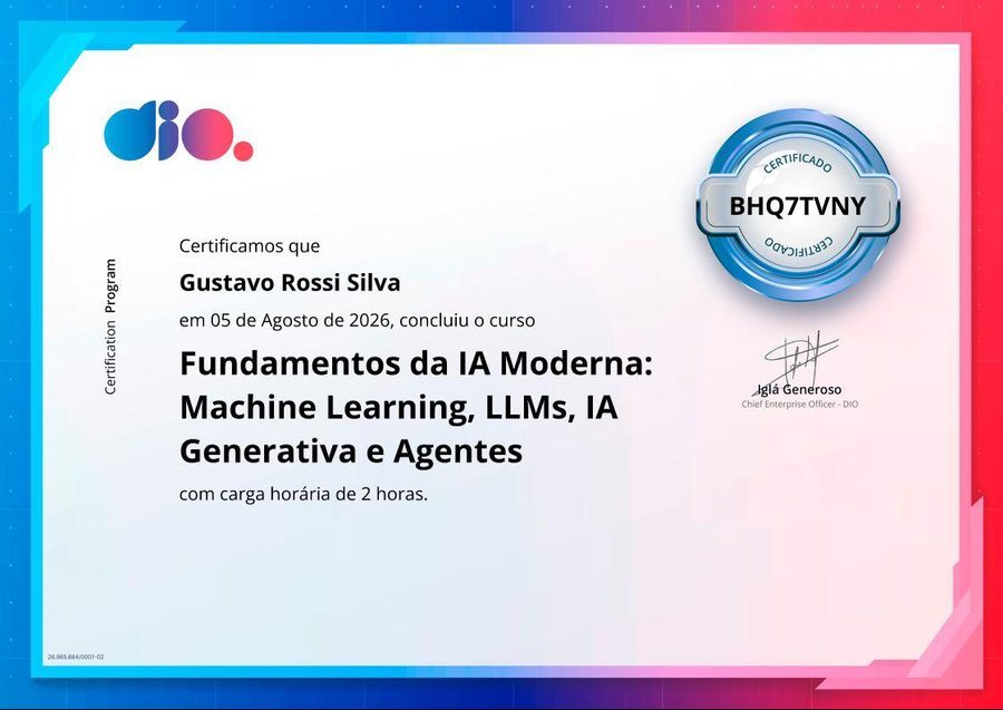 Certificado Fundamentos da IA Moderna